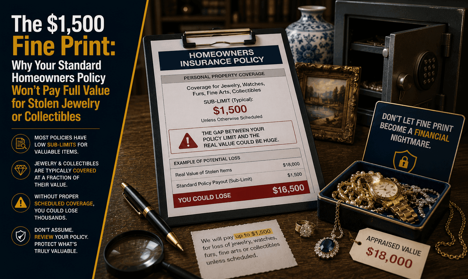 Does Home Insurance Cover Stolen Jewelry & Collectibles? (2026)